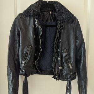 Free People faux leather coat